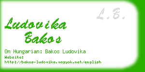 ludovika bakos business card